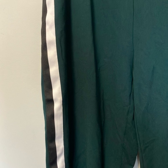 Universal Standard Green Track Pants with White and Black Stripes - Picture 2 of 6